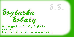 boglarka bobaly business card