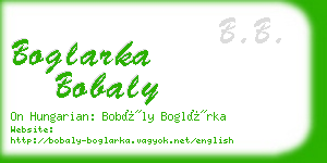 boglarka bobaly business card